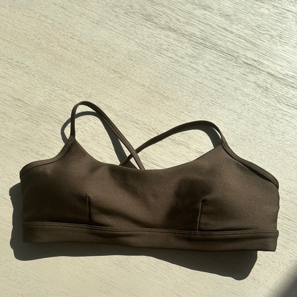 ALO Brown SPORTS BRA with Adjustable Straps